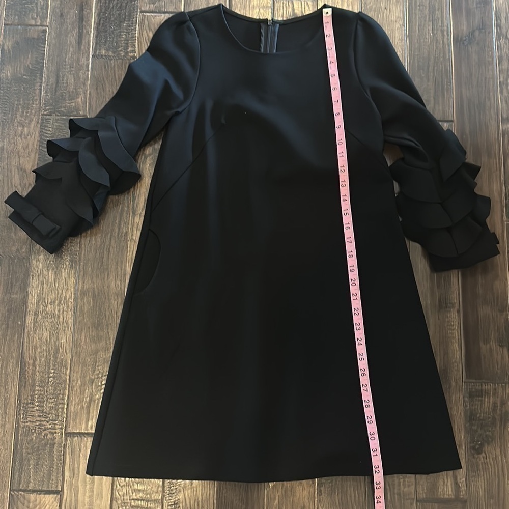 LBD 3/4 Ruffle Sleeve Dress Size M - Picture 7 of 10